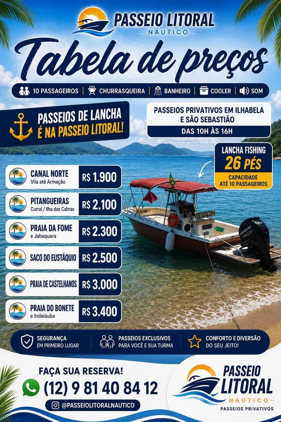 Lancha Fishing 26 Pés — Passeios Privativos